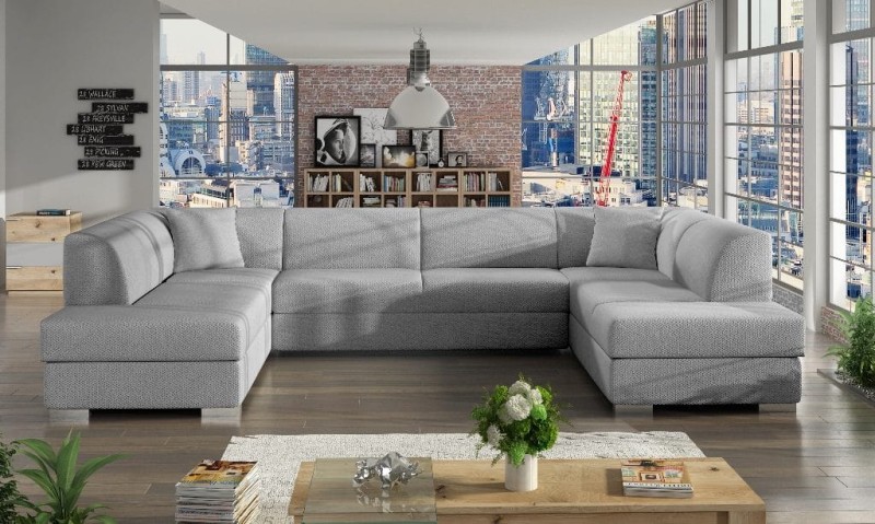 Narożnik tapicerowany rozkładany Darco U dot 90