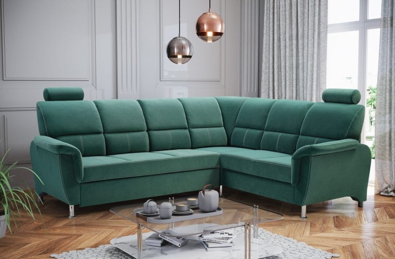 Narożnik tapicerowany rozkładany Diana Velva 08 Prawy