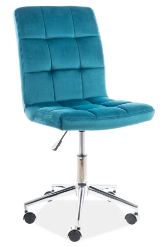 Fotel obrotowy Q-020 Velvet turkus Bluvel 85