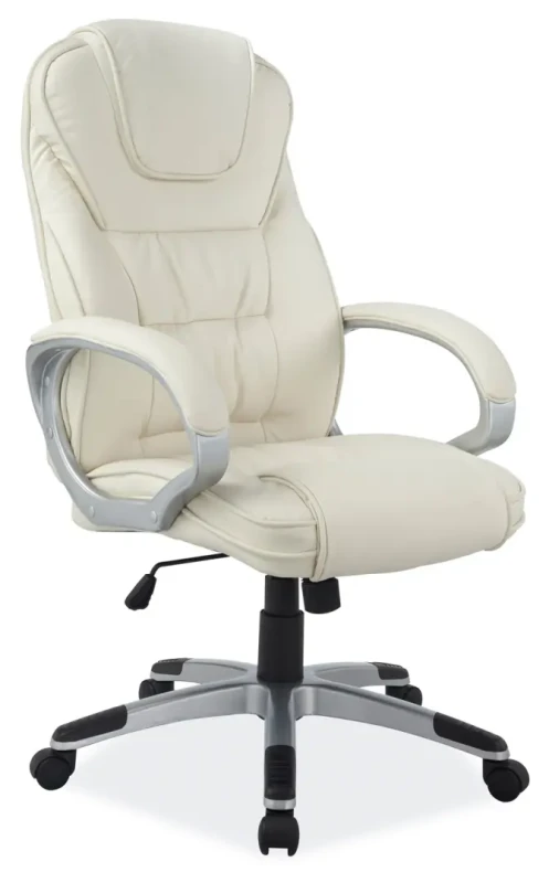 Fotel obrotowy Q-031 ekoskóra beż