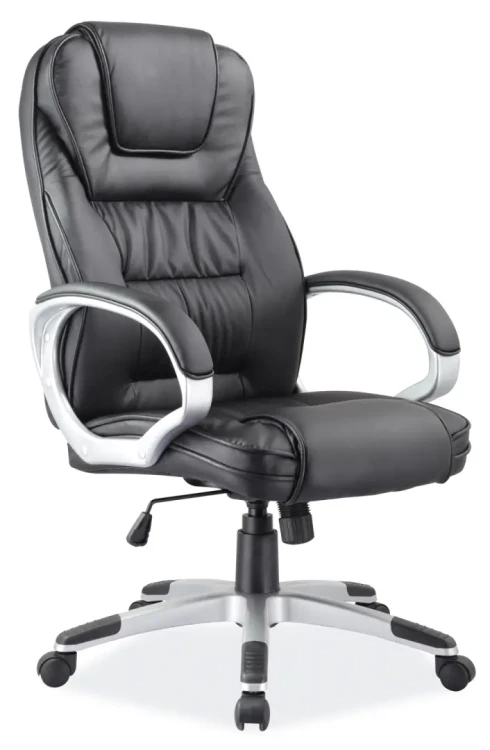 Fotel obrotowy Q-031 ekoskóra czarny