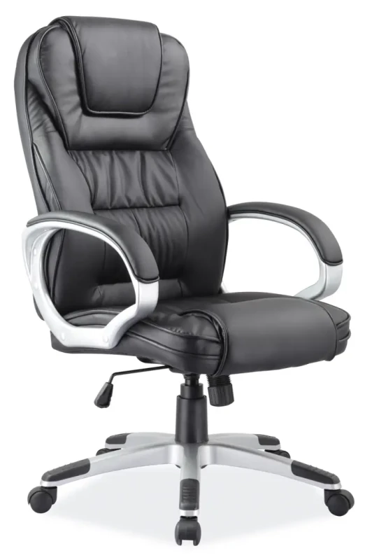 Fotel obrotowy Q-031 ekoskóra czarny