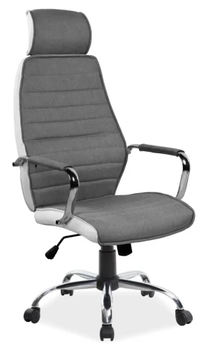 Fotel obrotowy Q-035 szary/biały