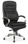 Fotel obrotowy Q-154 skóra naturalna czarny