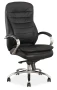 Fotel obrotowy Q-154 skóra naturalna czarny