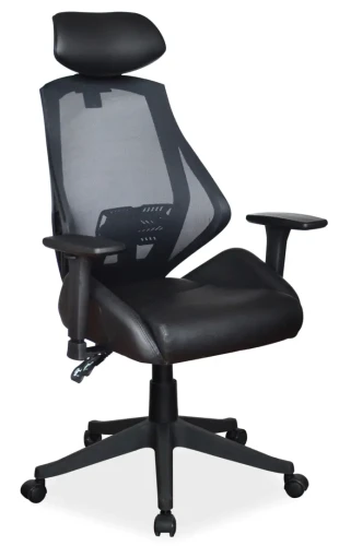 Fotel obrotowy Q-406 ergonomiczny czarny