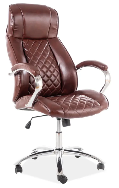 Fotel obrotowy Q-557 ekoskóra brąz