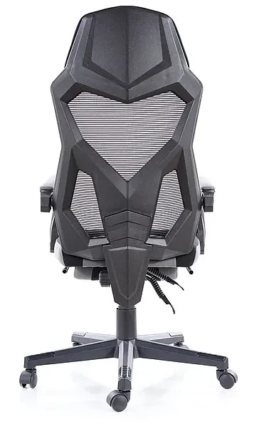 Fotel obrotowy z podnóżkiem Q-939 czarny/szary