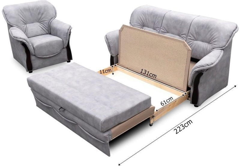 Sofa tapicerowana rozkładana Honorata wymiary