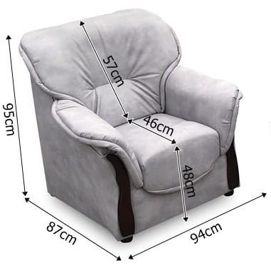 Fotel tapicerowany Honorata Wymiary