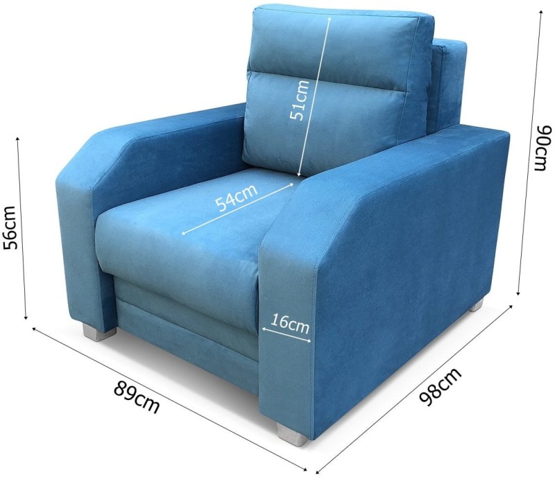 Fotel tapicerowany Alvares wymiary