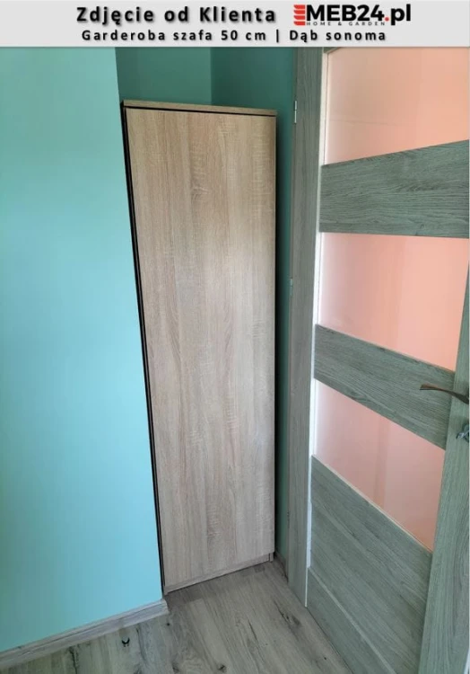 Garderoba szafa 50 cm | Dąb sonoma - zdjęcie od klienta