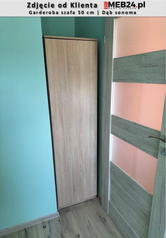 Garderoba szafa 50 cm | Dąb sonoma - zdjęcie od klienta