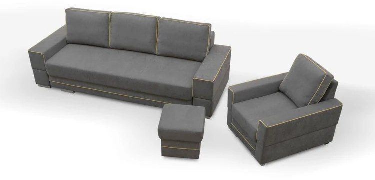 Pufa + fotel + sofa Samanta