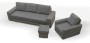 Pufa + fotel + sofa Samanta
