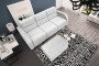 Pufa+ sofa Aliss BIAŁA 2301 casablanca