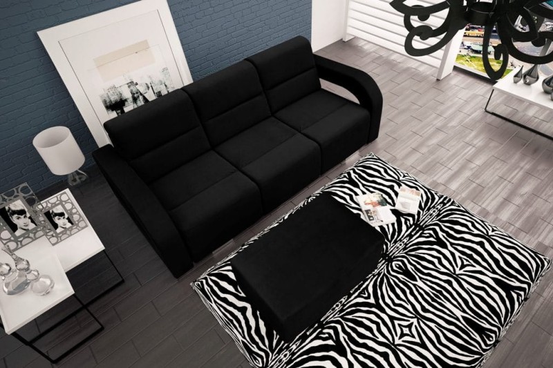 Pufa+ sofa Aliss CZARNA 2316 casablanca