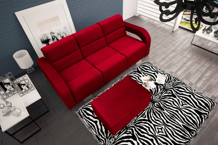Pufa+ sofa Aliss CZERWONA 2309 casablanca