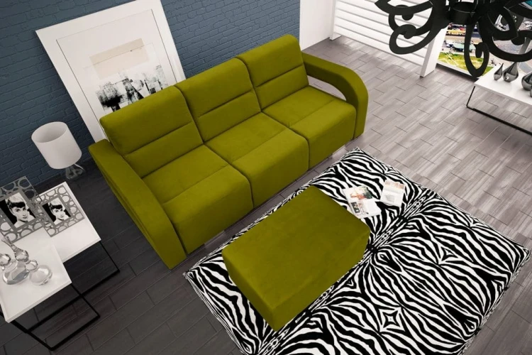 Pufa+ sofa Aliss ZIELONA 2312