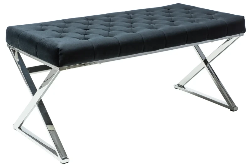 Ławka tapicerowana Onyx czarny aksamit .105