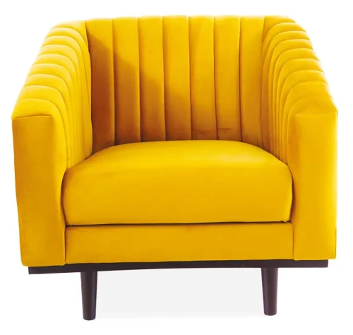 Fotel tapicerowany Asprey 1 Velvet curry Bluvel 68