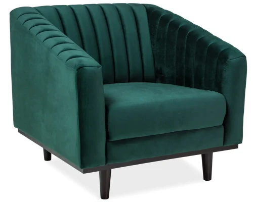 Fotel tapicerowany Asprey 1 Velvet zielony Bluvel 78