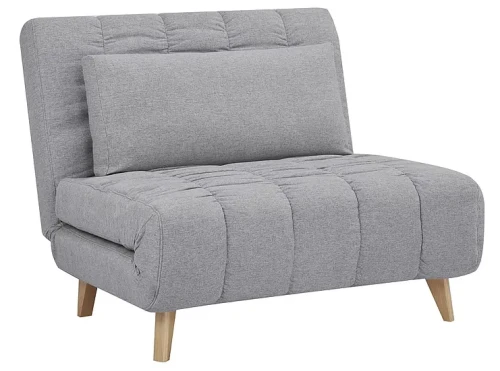 Fotel rozkładany tapicerowany Billy szary .137