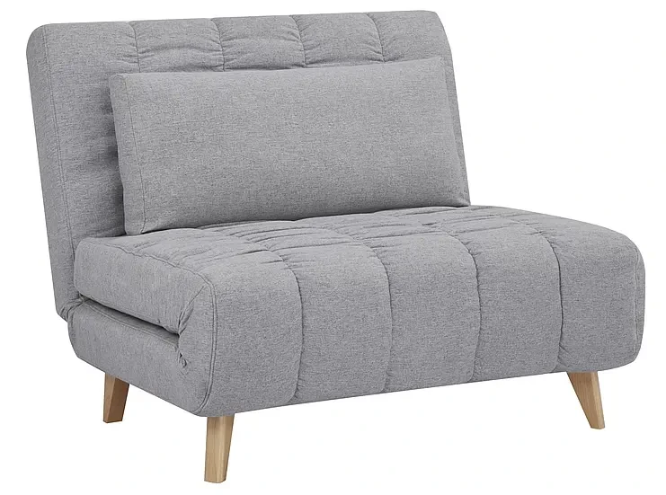 Fotel rozkładany tapicerowany Billy szary .137