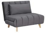 Fotel rozkładany tapicerowany Billy Velvet szary .139