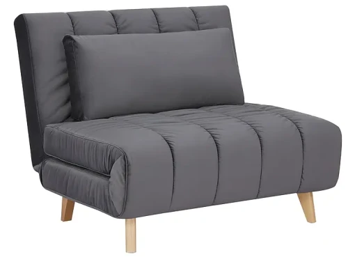 Fotel rozkładany tapicerowany Billy Velvet szary .139
