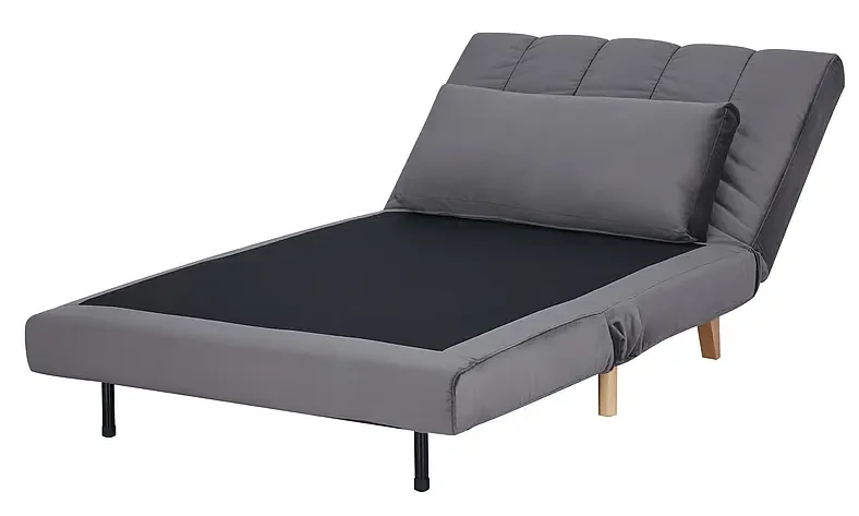 Fotel rozkładany tapicerowany Billy Velvet szary .139