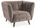 Fotel tapicerowany Castello 1 Velvet beżowy Bluvel 28