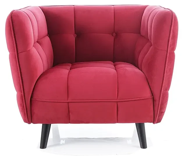 Fotel tapicerowany Castello 1 Velvet bordowy Bluvel 59