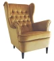 Fotel tapicerowany Harry Velvet curry Bluvel 68