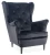 Fotel tapicerowany Lady Velvet czarny Bluvel 19