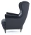 Fotel tapicerowany Lady Velvet czarny Bluvel 19