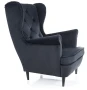 Fotel tapicerowany Lady Velvet czarny Bluvel 19
