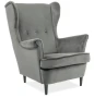 Fotel uszak Lord Velvet szary Bluvel 14