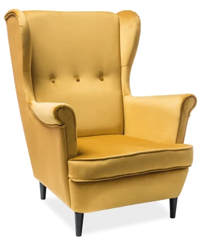 Fotel uszak Lord Velvet curry Bluvel 68