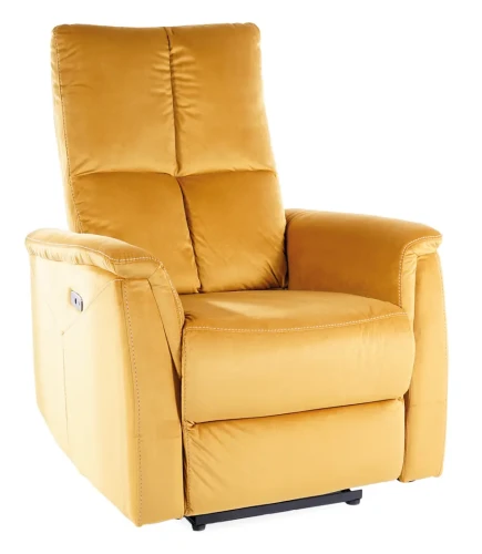 Fotel rozkładany Neptun Velvet curry Bluvel 68