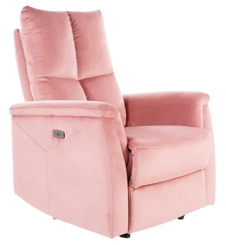 Fotel rozkładany Neptun Velvet antyczny róż Bluvel 52