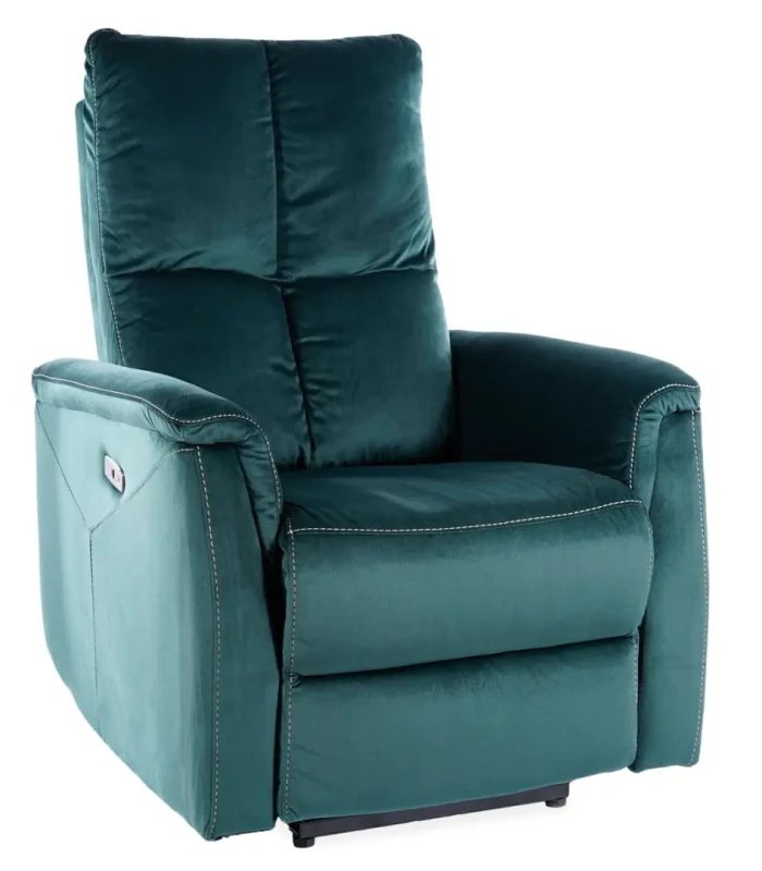Fotel rozkładany Neptun Velvet zielony Bluvel 78