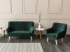 Fotel tapicerowany Nordic 1 Velvet zielony Bluvel 78