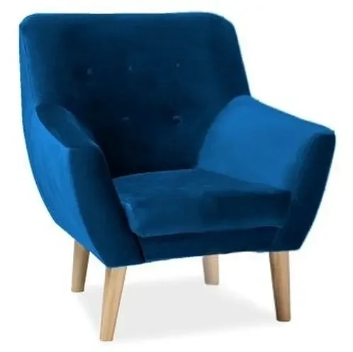 Fotel tapicerowany Nordic 1 Velvet granat Bluvel 86