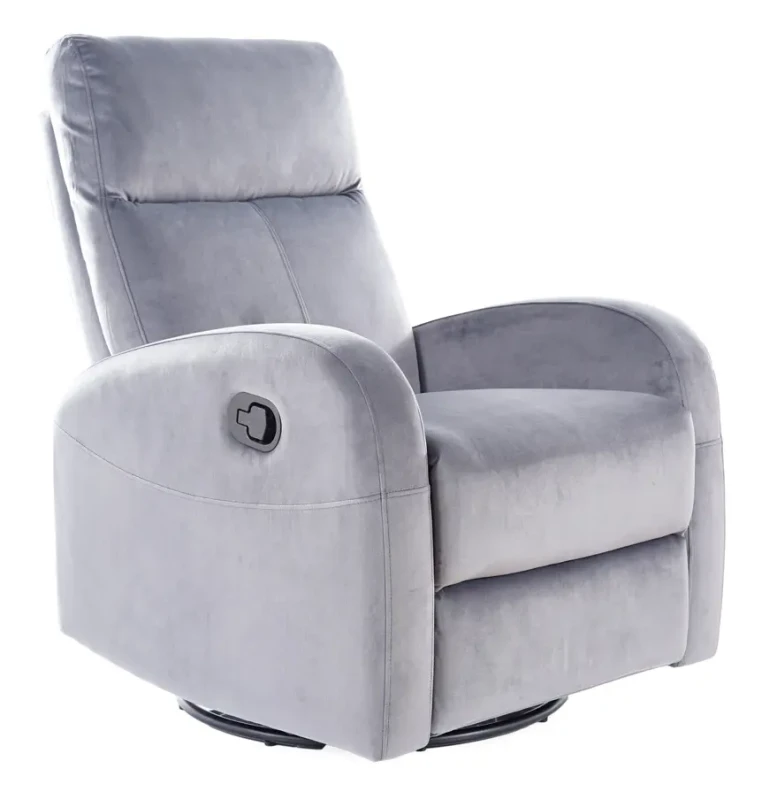 Fotel rozkładany Olimp Velvet szary Bluvel 14