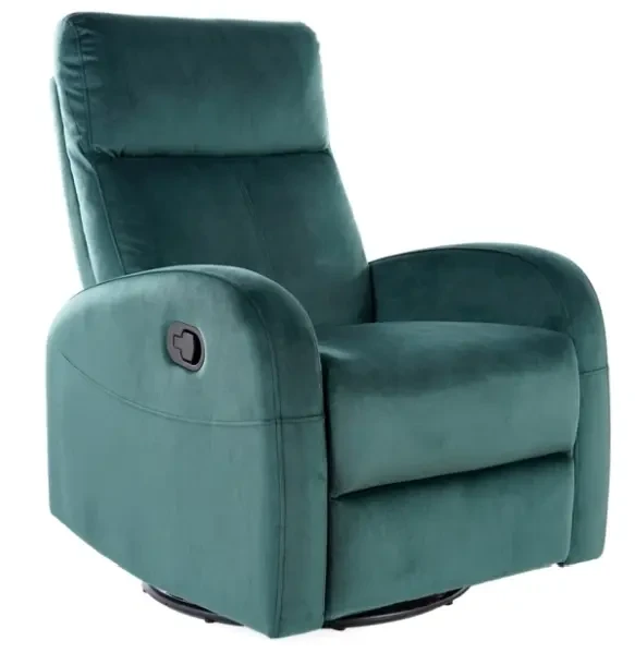 Fotel rozkładany Olimp Velvet zielony Bluvel 78