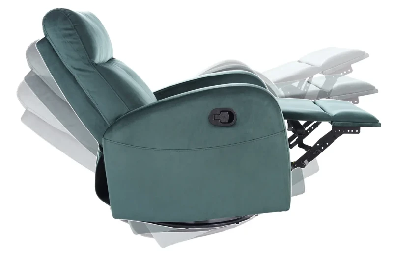 Fotel rozkładany Olimp Velvet zielony Bluvel 78