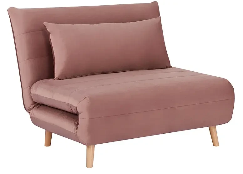 Fotel rozkładany Spike Velvet antyczny róż .182