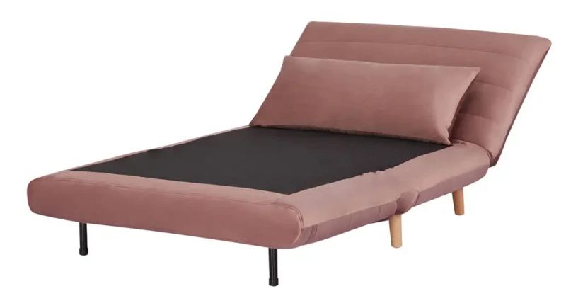 Fotel rozkładany Spike Velvet antyczny róż .182