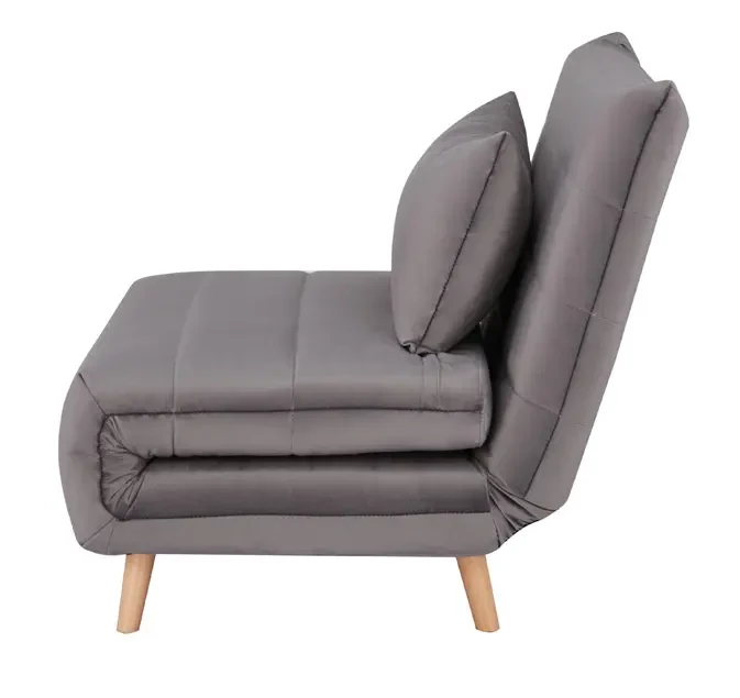 Fotel rozkładany Spike Velvet szary .139